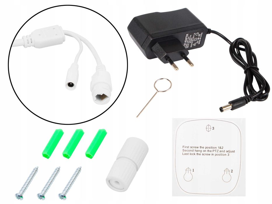 TUYA Kamera obrotowa zewnętrzna WIFI IP 4mpx WQHD audio 4xZOOM zestaw