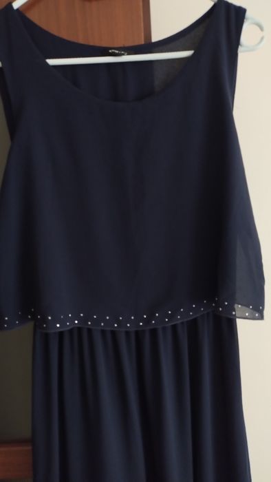 Elegancka, granatowa sukienka M, wesele, poprawiny