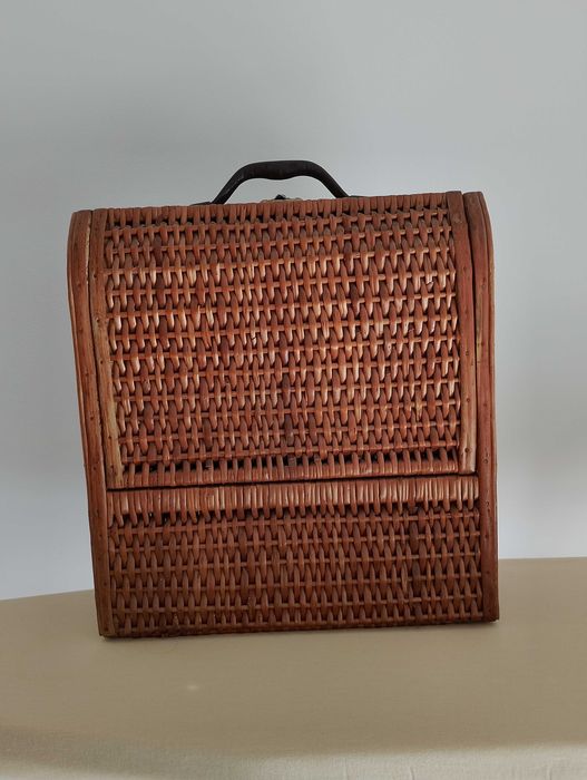 Cesto de piquenique em vime  Vintage