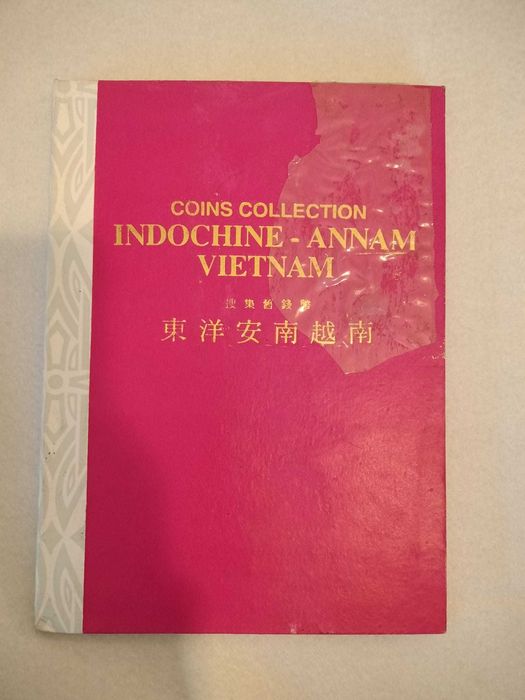 Lote 4 Álbuns Moedas Antigas Vietname e Indochina - Coleção Histórica
