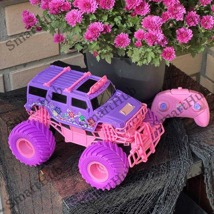 Джип на радіоуправлінні CANDY MONSTER JEEP рожевий для дівчат