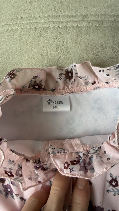 Платье на девочку рост 140 нежно розовое