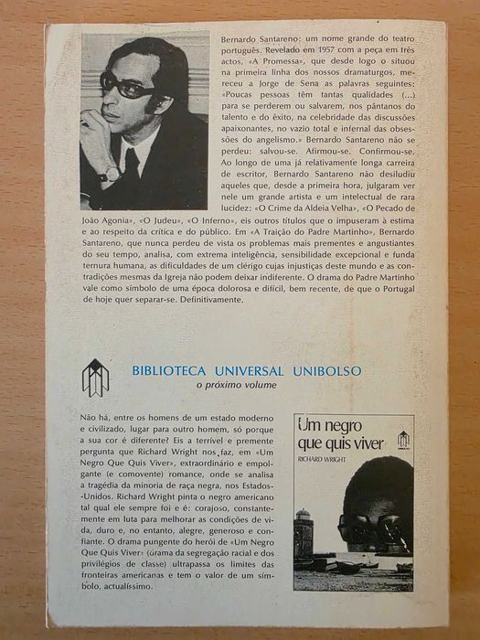 Livro "A Traição do Padre Martinho" de Bernardo Santareno