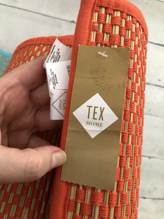 Plecione podkladki na stół pomarańczowe 2 szt set komplet NOWE