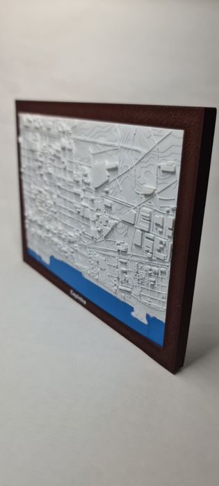 Mapa 3D com relevo Espinho