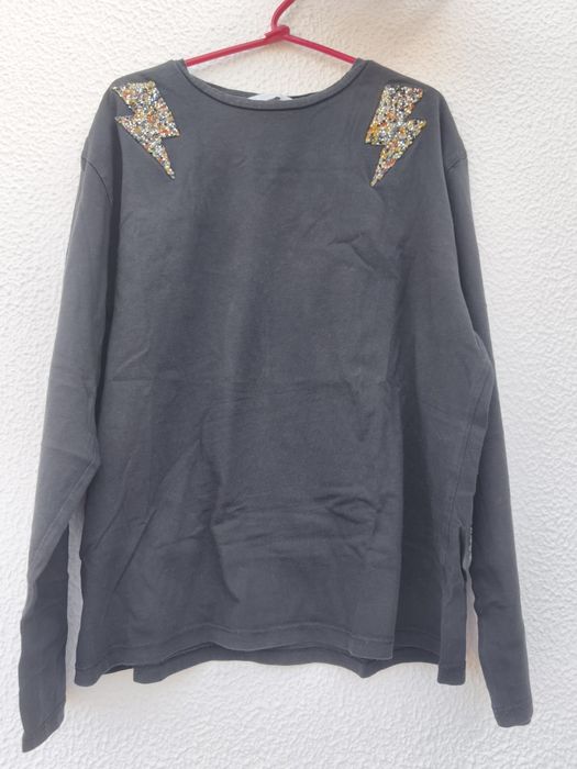 Camisola manga comprida com brilhantes Mango