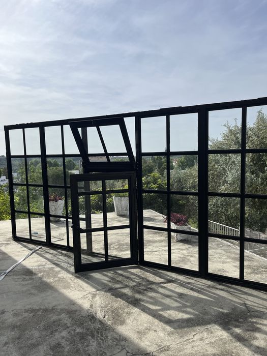 Janela + basculante + fixo aluminio