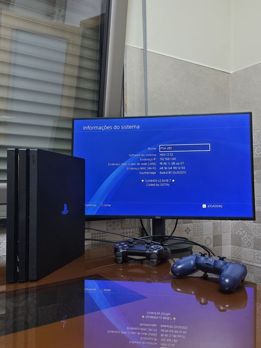 Playstation 4 pro  com 2 comandos e jailbreak