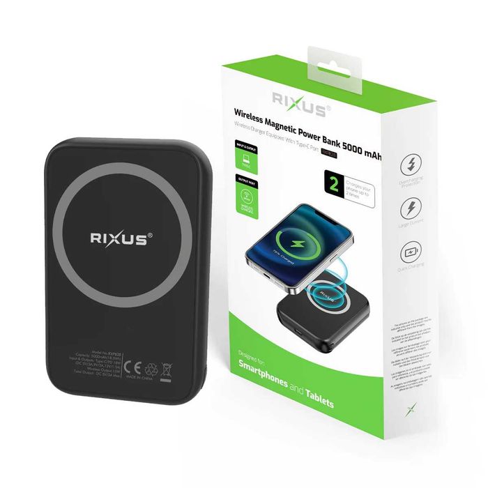 PowerBank 5000mAh Wireless Rixus RXPB28