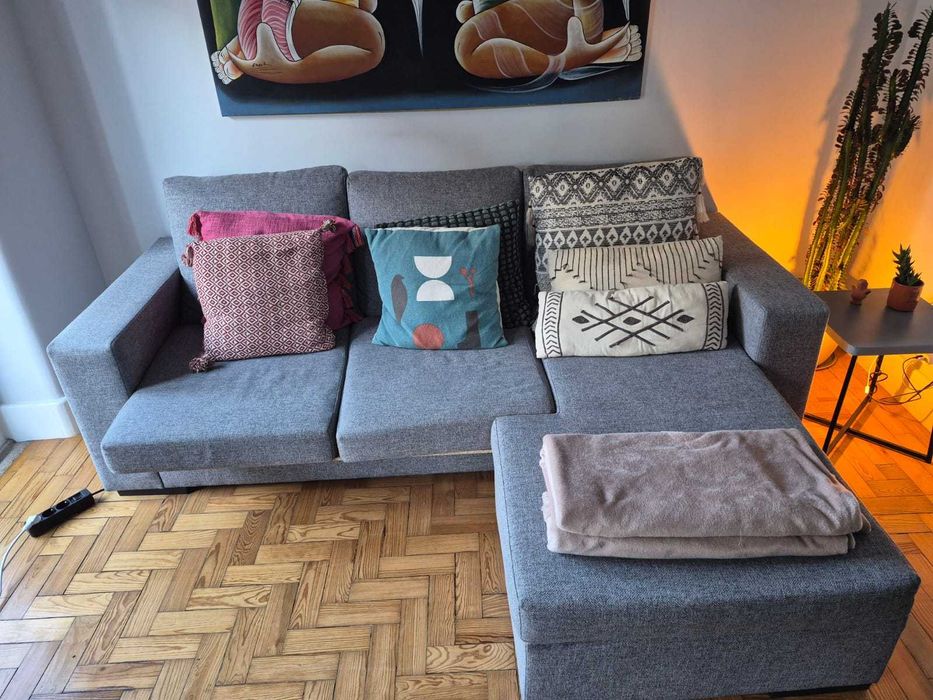 sofá com chaise longue