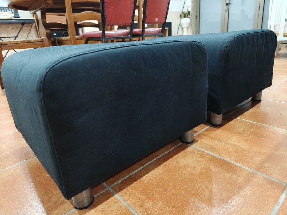 2 Puffs IKEA – Preto – Muito Bons – 45€ o Par