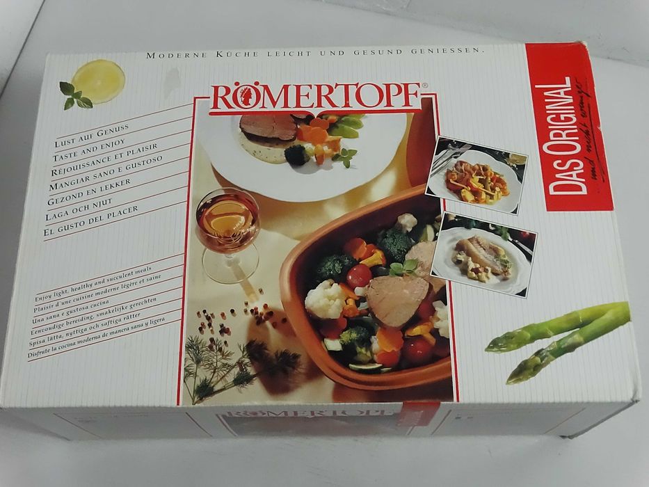 Garnki rzymski RÖMERTOPF Bay-Keramik 111 W-Germany Nowy W Pudełku Vintage