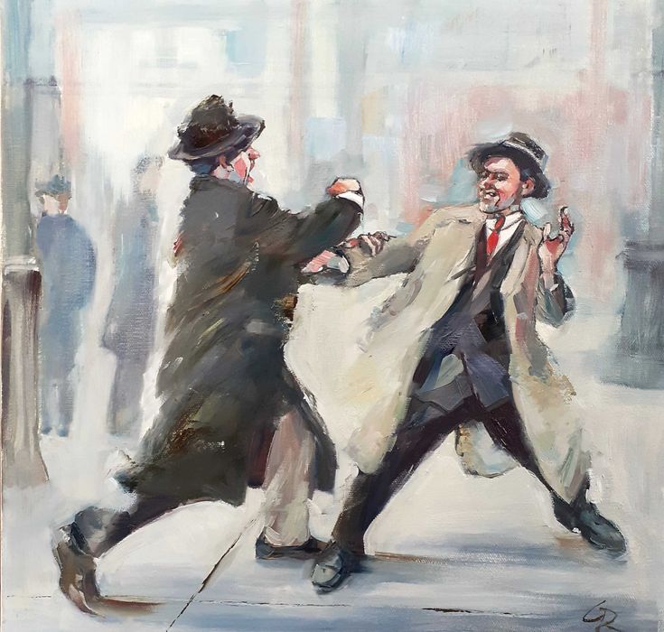 Waga Kogucia Obraz olejny na płótnie 40 X 40 cm