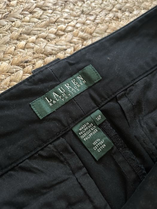 Czarne damskie bawełniane spodnie Ralph Lauren