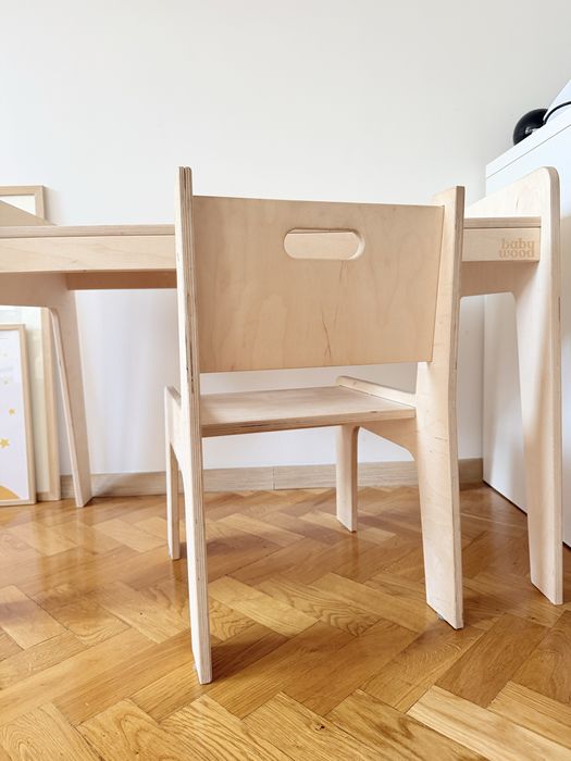 Biurko z krzesełkiem Babywood ze sklejki brzozowej