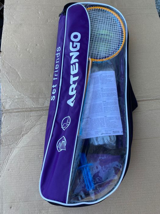 Conjunto de jogo com campo para badminton da Artengo