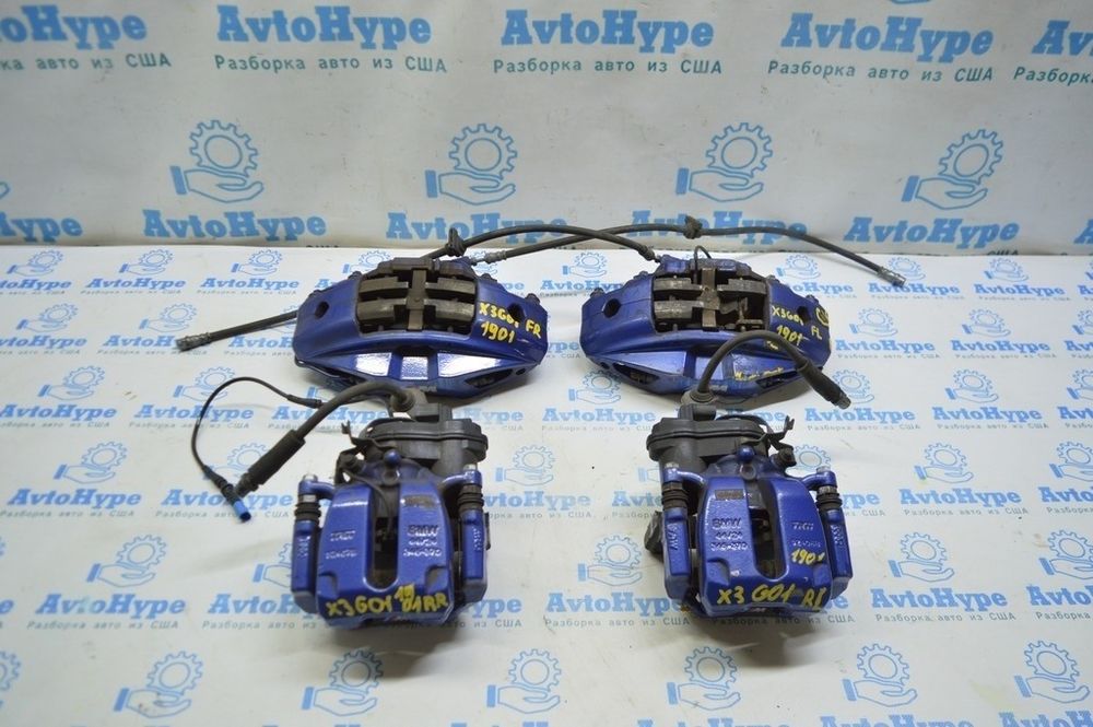 Комплект суппортов синий, m sport перед и зад BMW X3 G01 18-23 без дис