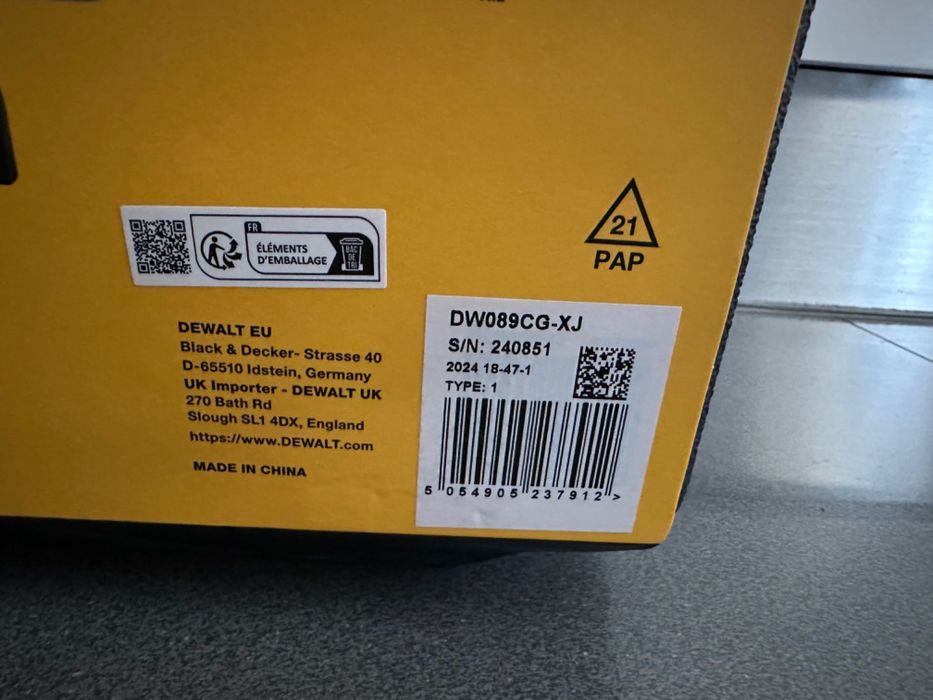 Nível Laser Multi Linha Verde DeWalt DW089CG-XJ Novo em Caixa c/Fatura Garantia