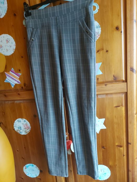 Leginsy w kratkę damskie rozmiar M/L
