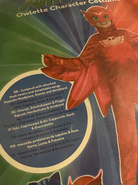 NOWY strój Pidżamersi Sowella kostium pjmasks owlette przebranie 3-4 l