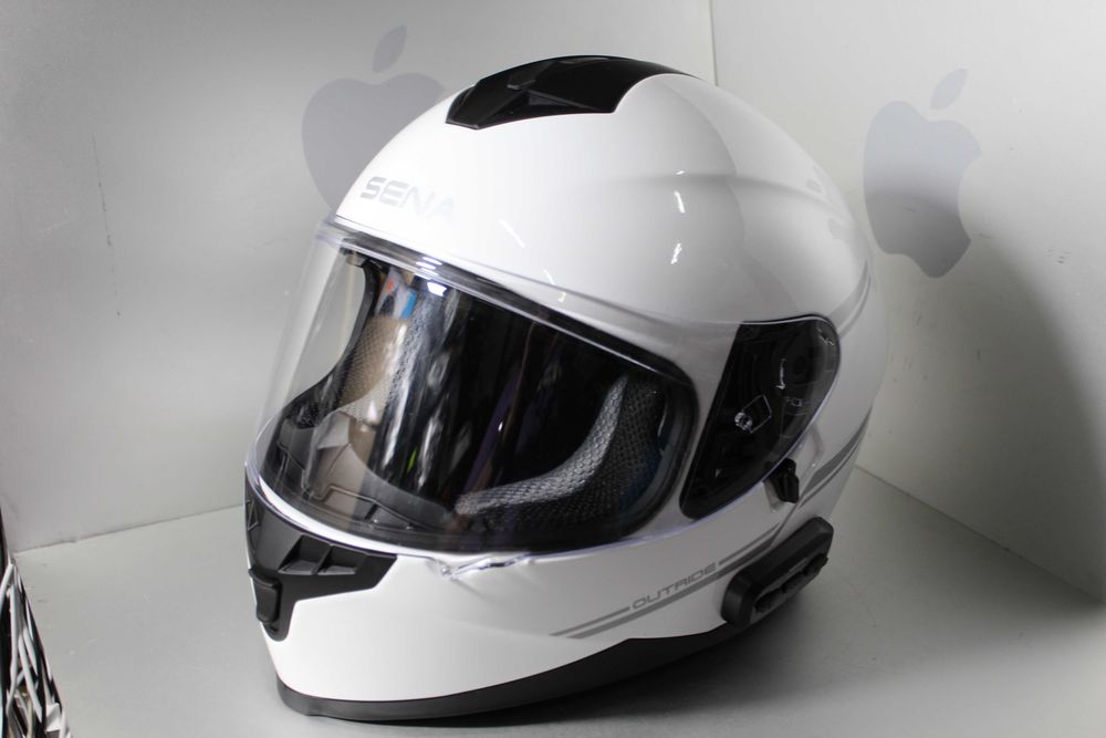 Шолом Білий Sena Outride Bluetooth M-57-58см