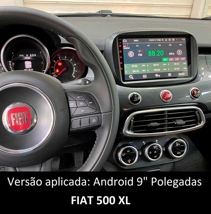 (NOVO) Rádio 2DIN • FIAT • ABARTH • 500 • 500L • 500X • Android 4+64GB
