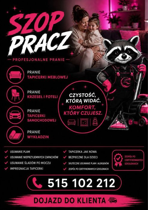 Pranie tapicerki meblowej i samochodowej