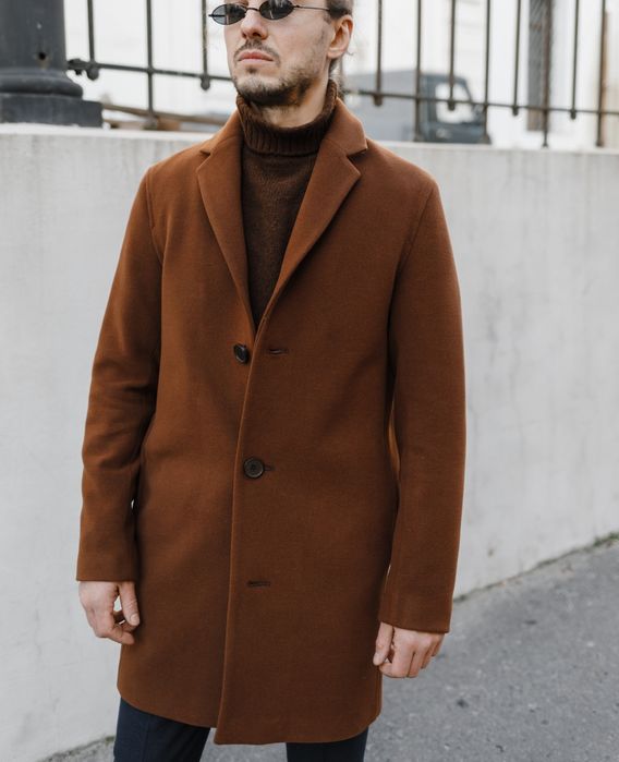 Шерстяное мужское пальто reserved