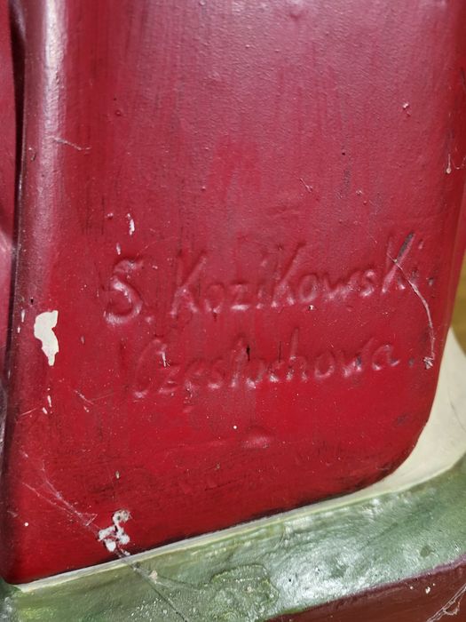 Stara polska figura 85 cm Pan Jezus Najświętsze Serce