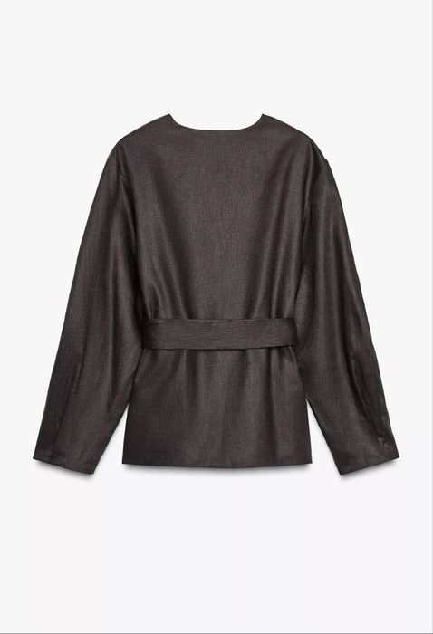 Lniany komplet garnitur Zara XL