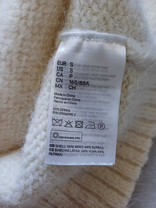 H&M gruby sweter wełna alpaka rozmiar M