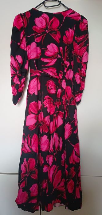 Kopertowa sukienka Trinity by Swing Fashion wiskoza 100% midi kwiaty