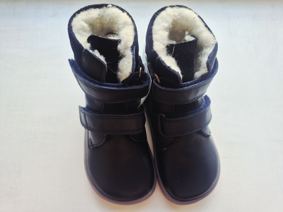 Зимові дитячі бути сапожки ботінки  Barefoot Bundgaard (еко-шкіра, шерсть, мембрана TEX)