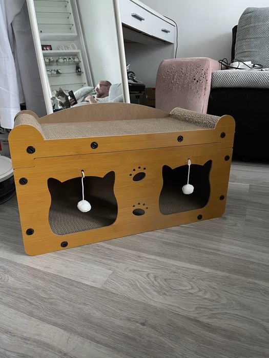 Domek dla kota drapak tekturowy legowisko dla kotka