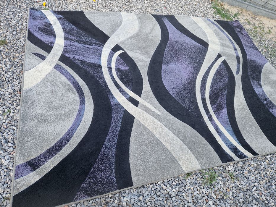 Dywan szaro czarny 290×200