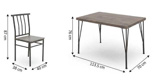 Mesa de jantar + 4 cadeiras novas