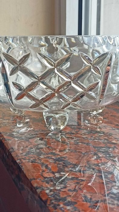 Misa na nóżkach wzór Pinwheel dekoracja srebrna Irena Inowrocław