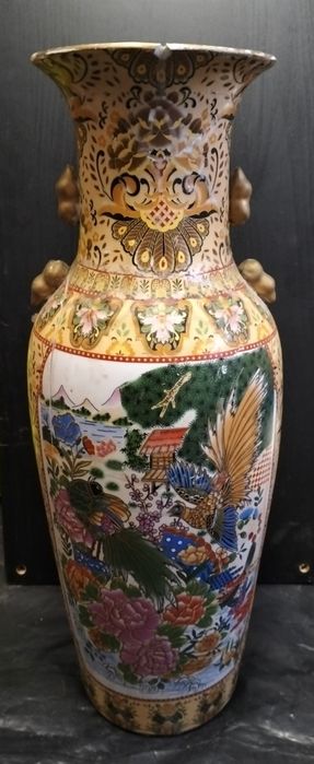 Gran vaso porcelana Antigo Japonês restaurado (ver desconto no texto)