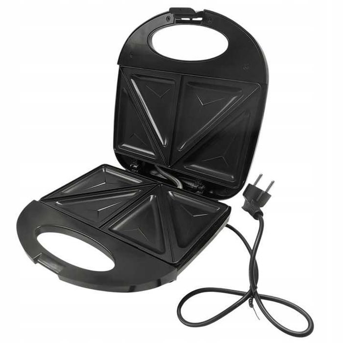 NOWY Opiekacz Do Kanapek Tostów Elektryczny Toster 1000W Czarny