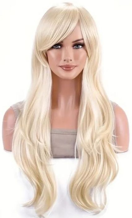 Długa peruka jasny blond 71cm