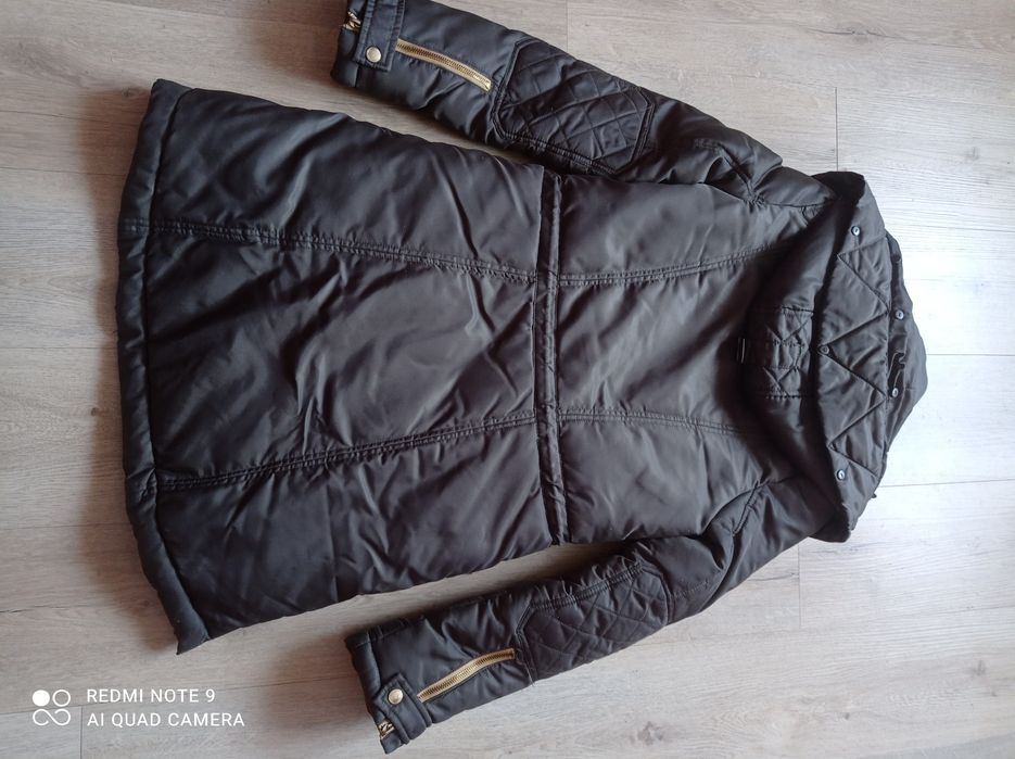 Kurtka zimowa parka ZARA z kapturem XS S 36 38