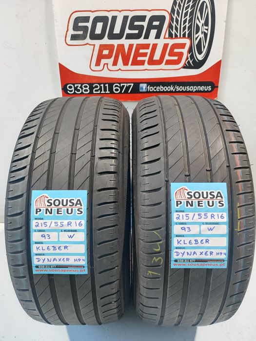 2 pneus semi novos 215-55R16 Kleber - Oferta dos portes
