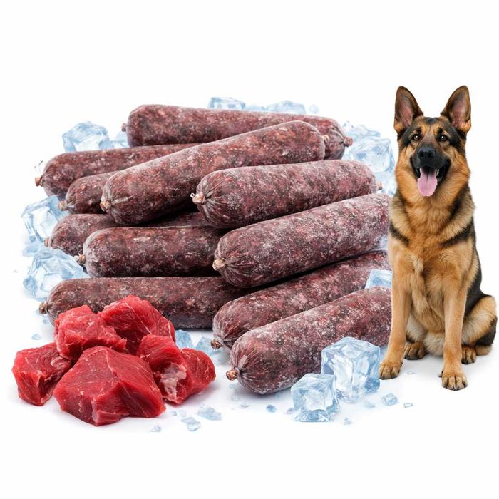 Mrożony baton dla psa karma naturalna 10x1KG 100% wołowina