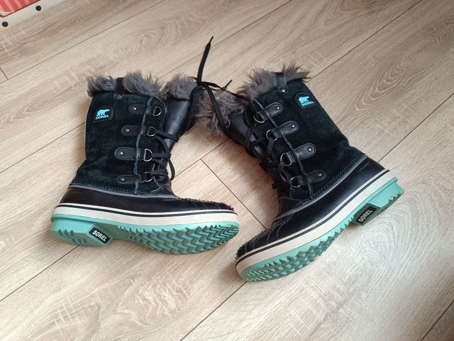 Термо сапоги Sorel waterproof ботинки 37 р 24 см шкіра замш