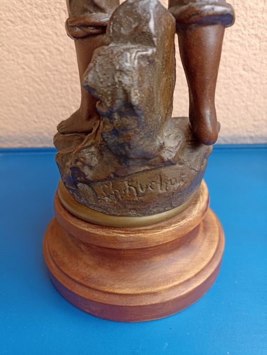 Estatueta escultura "Secours" (Resgate) Charles Ruchot 1880-1925
