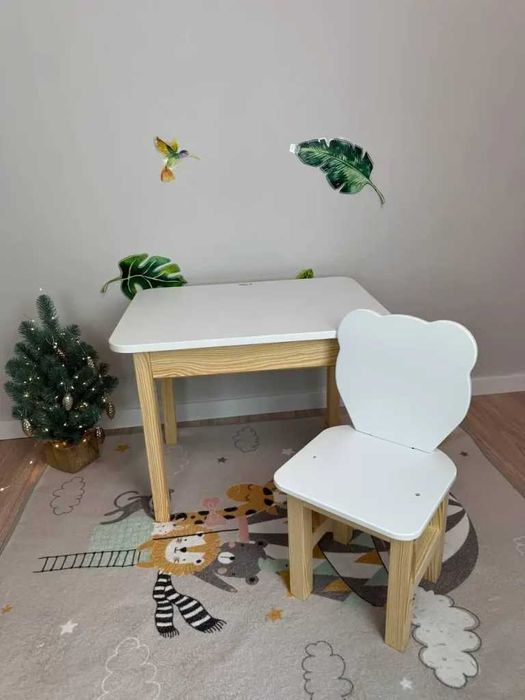 Дерев'яний дитячий столик зі стільчиком. Опт від виробника (ціна 1600)