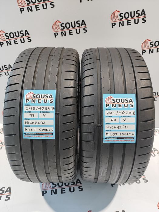 2 pneus semi novos 245-40R18 Michelin - Oferta dos Portes