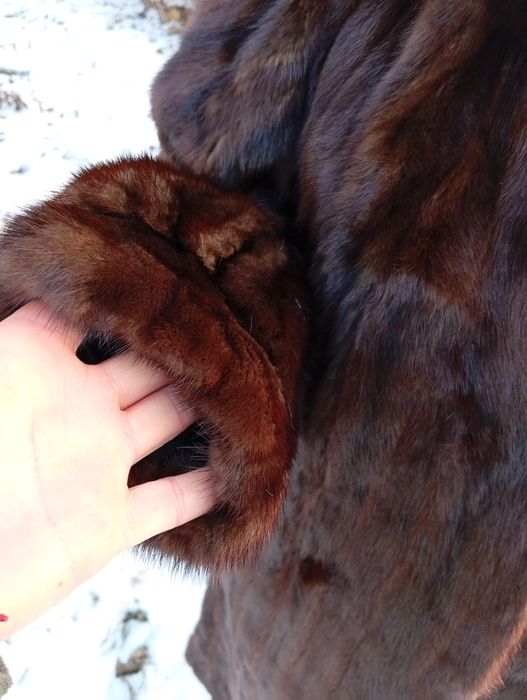 Futro naturalne płaszcz Norka