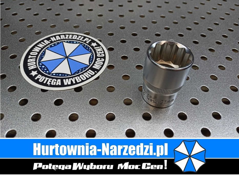 Nasadka 21 mm 1/2" 12-kątna CrV HONITON nasadka 21mm dwunastokątna