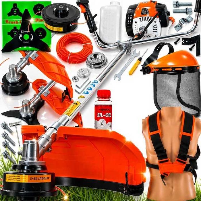 Kosa spalinowa VERKE PRO BC520 podkaszarka wykaszarka + olej stihl trójząb żyłka